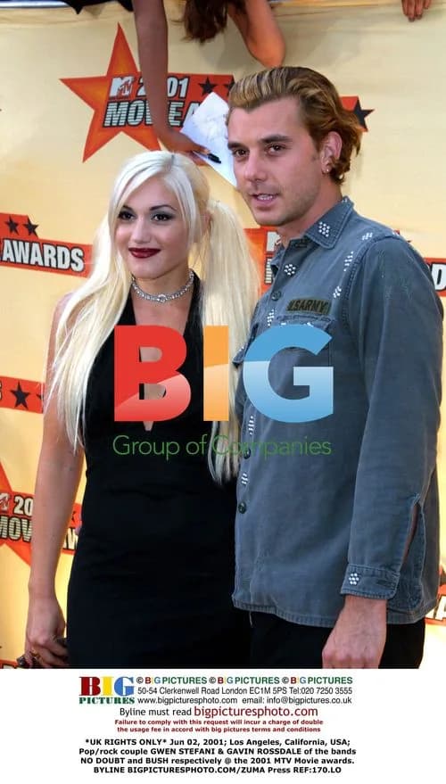 Gwen Stefani & Gavin Rossdale at 2001 MTV Movie Awards