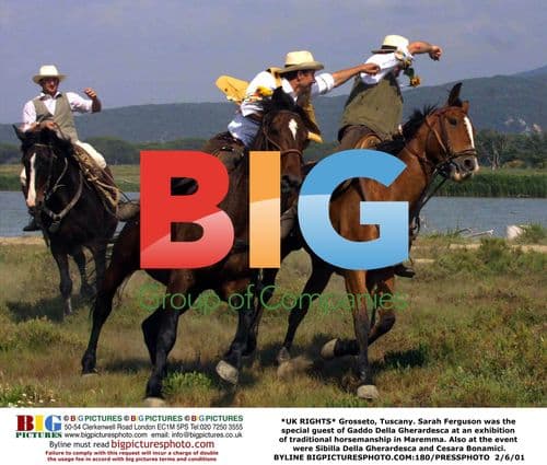 Sarah Ferguson at Tuscan horsemanship exhibition