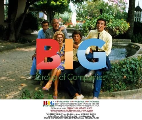 Anthony Quinn with his family