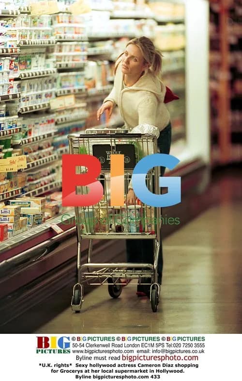 Cameron Diaz shops for groceries
