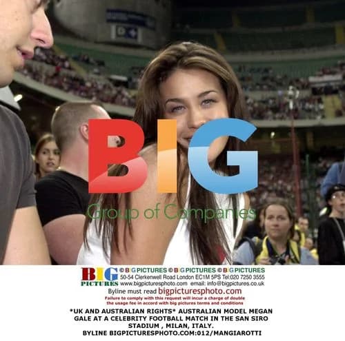 Australian Model Megan Gale at Celebrity Football Match