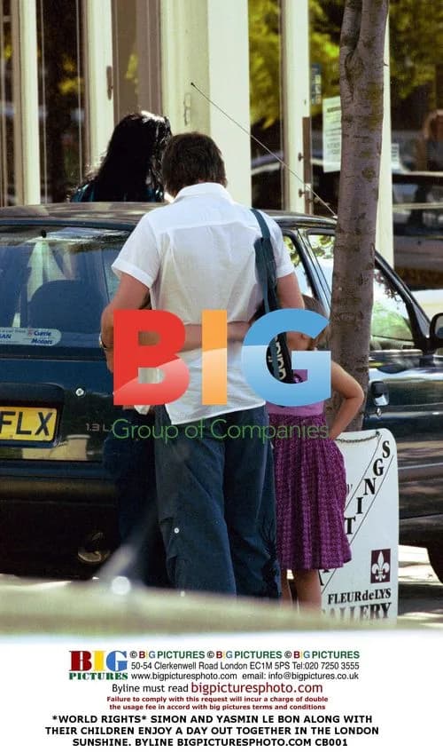 Simon and Yasmin Le Bon with their children in London