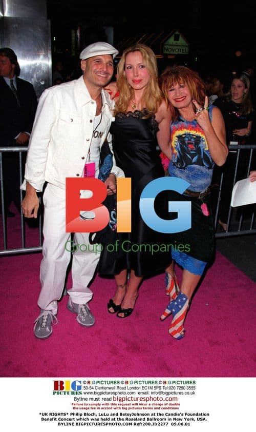 Philip Bloch, LuLu and BetsyJohnson at Candie's Benefit Concert