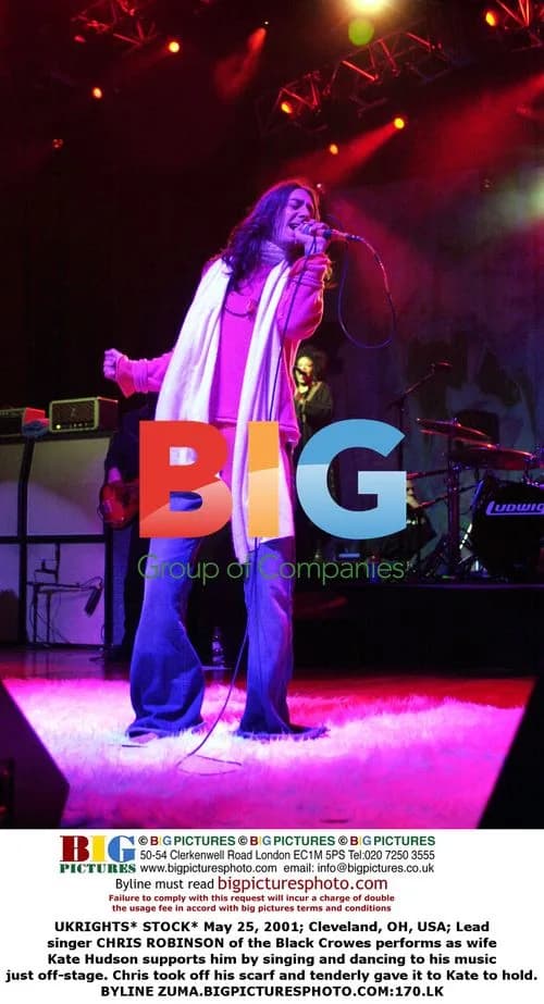 Chris Robinson of The Black Crowes performs with wife Kate Hudson