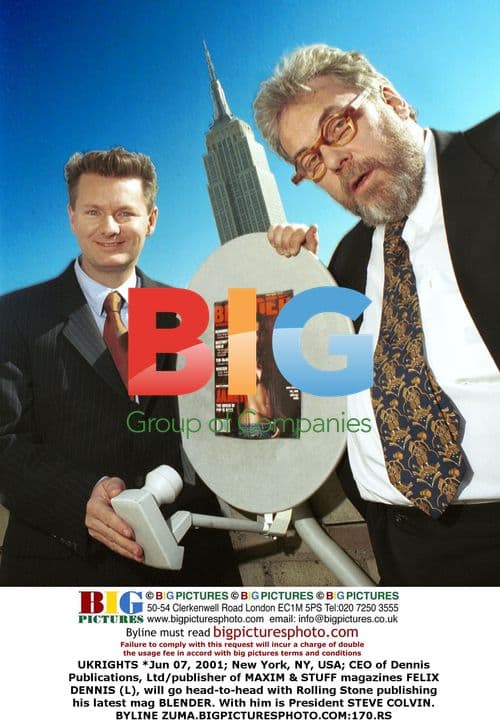 Felix Dennis and Steve Colvin at BLENDER launch