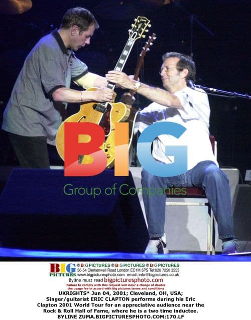 Eric Clapton Performs on 2001 World Tour