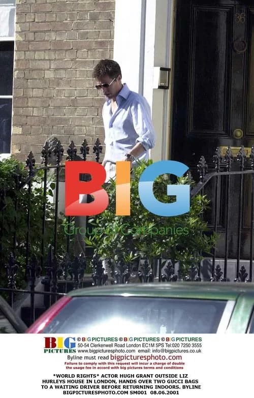 Hugh Grant Delivers Gucci Bags to Liz Hurley's Home