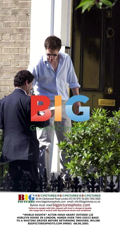 Hugh Grant at Liz Hurley's House
