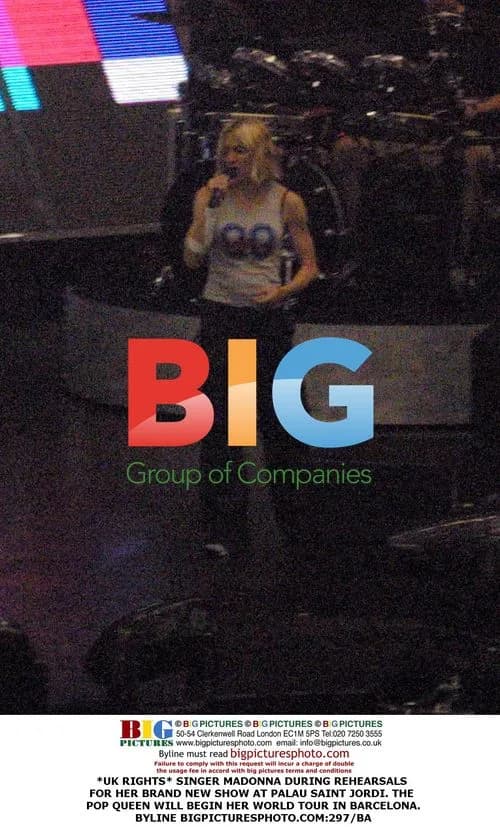 Madonna rehearsing for new tour in Spain