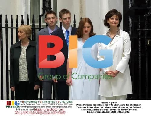 Tony Blair's family after Labour victory