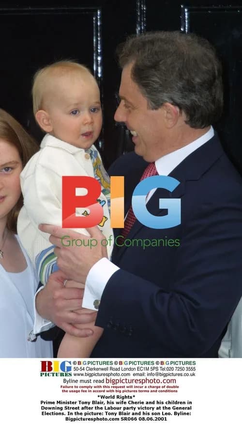Tony Blair and family after Labour election victory
