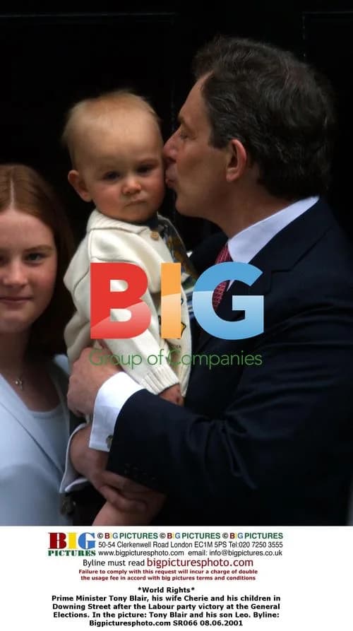 Tony Blair and family after Labour victory