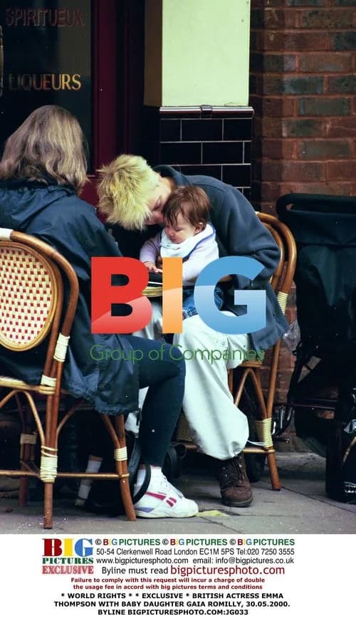 Emma Thompson with baby daughter Gaia