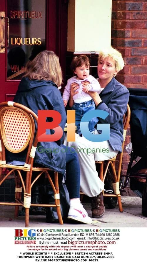 Emma Thompson with baby daughter Gaia Romilly