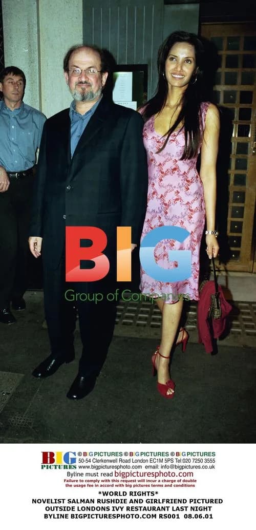 Salman Rushdie and Girlfriend Outside The Ivy