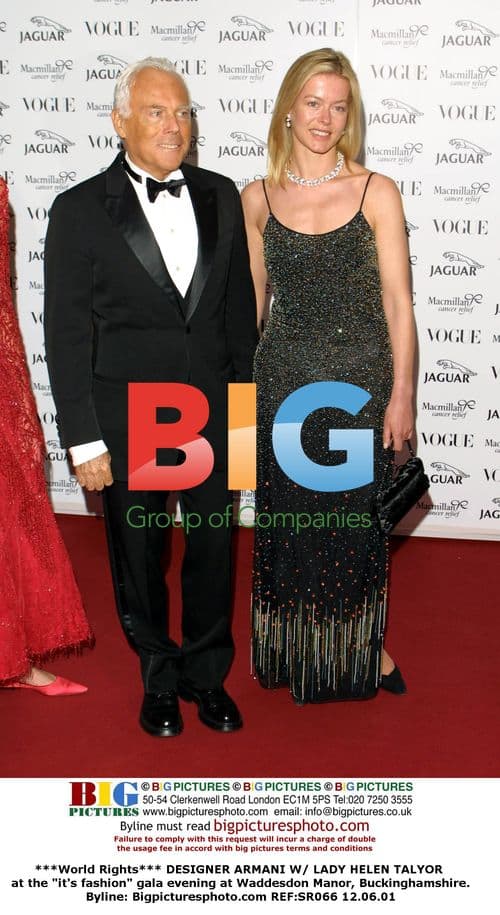 DESIGNER ARMANI W/ LADY HELEN TALYOR at "it's fashion" gala