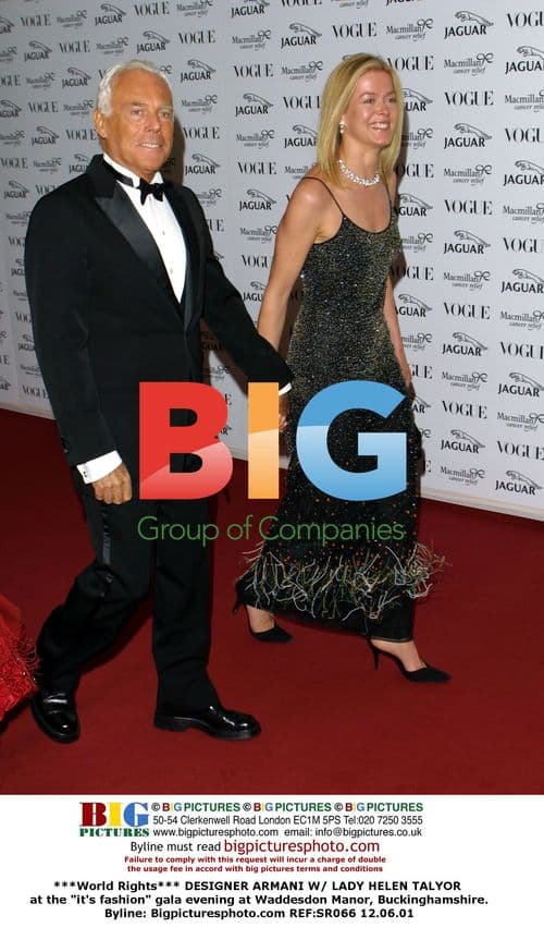 Designer Armani with Lady Helen Taylor