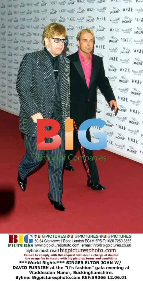Elton John & David Furnish at Fashion Gala