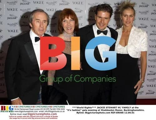 JACKIE STEWART with Family at Fashion Gala
