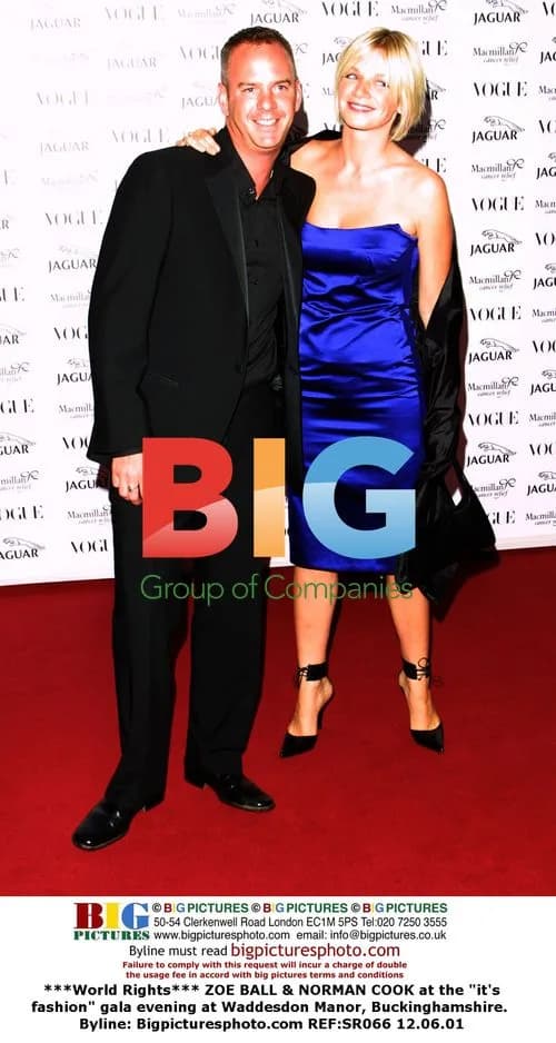 ZOE BALL & NORMAN COOK at "it's fashion" gala