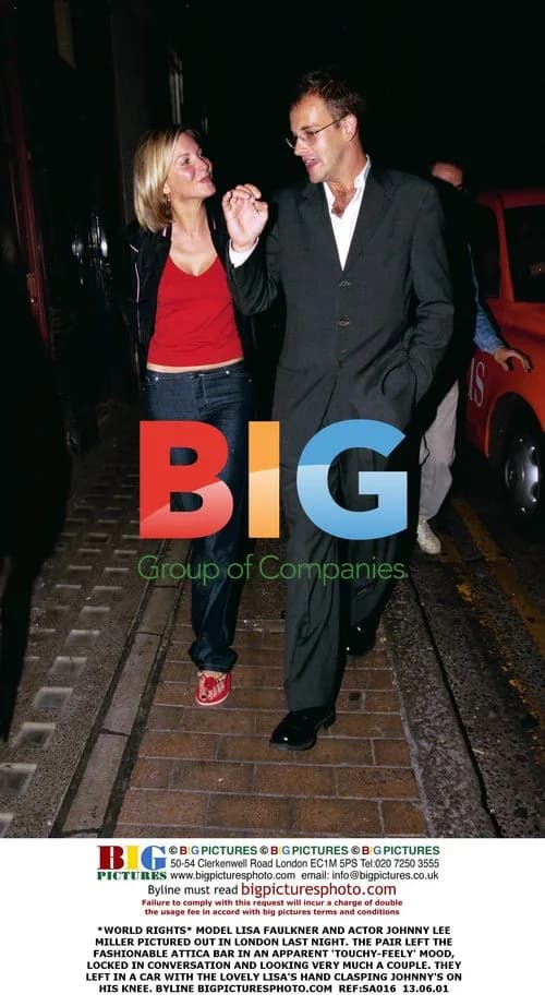 Lisa Faulkner and Johnny Lee Miller out in London