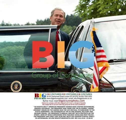 George Bush Visits Gothenburg, Sweden for EU Summit