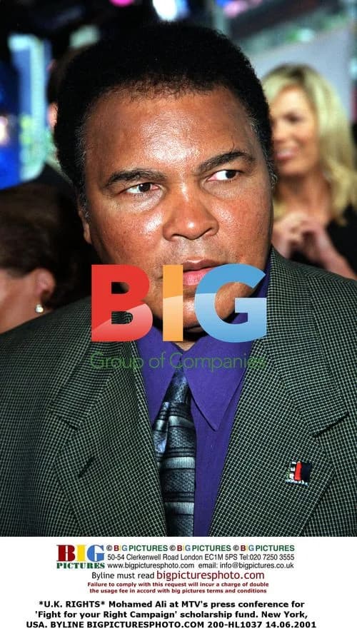 Mohamed Ali at MTV press conference in New York