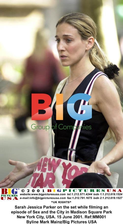 Sarah Jessica Parker on Sex and the City Set