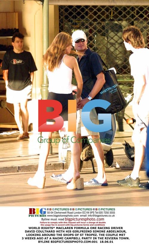 David Coulthard and girlfriend in St Tropez