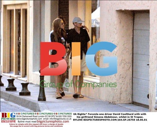 David Coulthard with girlfriend Simone in St Tropez