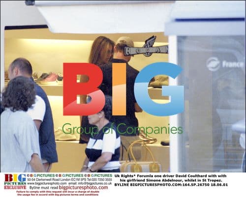 David Coulthard with girlfriend in St Tropez