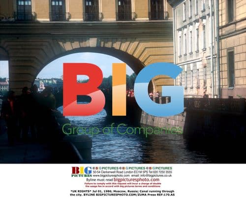 Canal running through Moscow, Russia