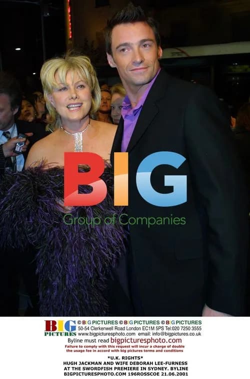 Hugh Jackman and Wife at Swordfish Premiere
