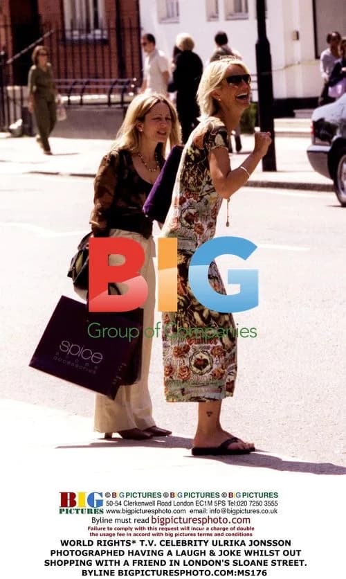 Ulrika Jonsson Laughing While Shopping