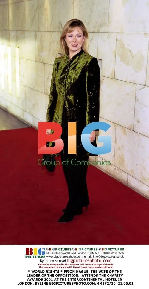 Ffion Hague Attends Charity Awards 2001
