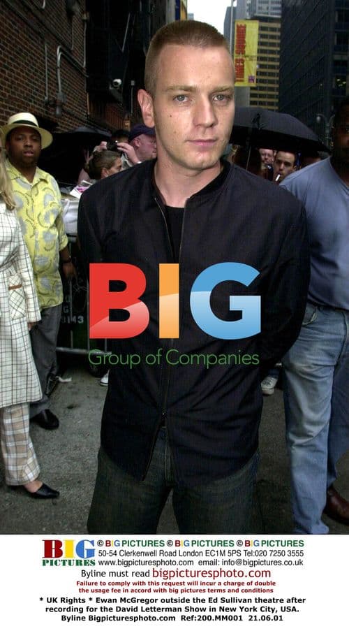 Ewan McGregor outside Letterman Show