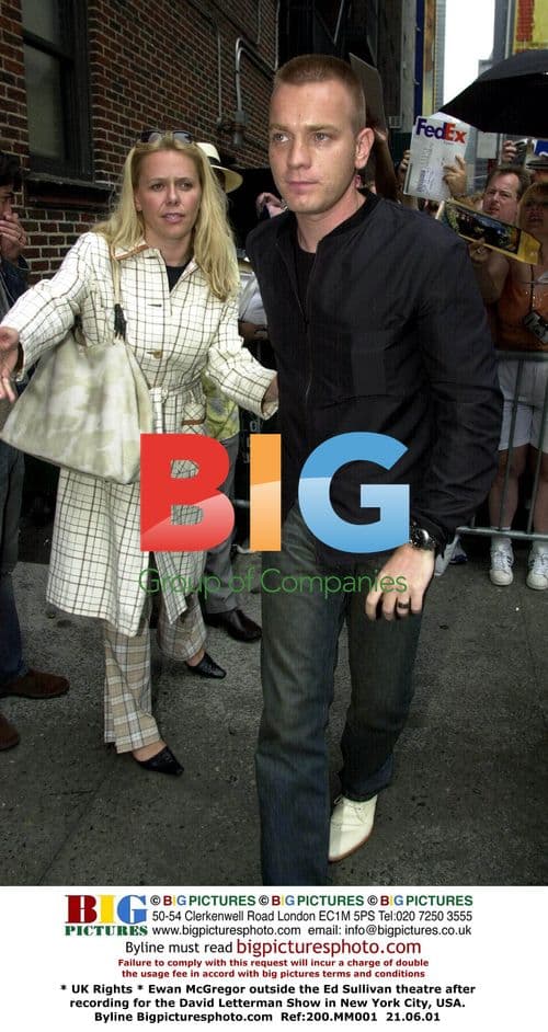 Ewan McGregor outside Ed Sullivan Theatre