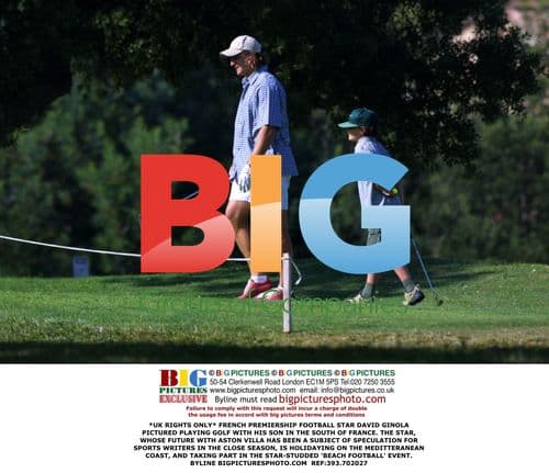 David Ginola plays golf with son in France