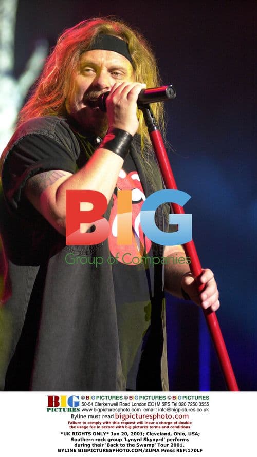 Lynyrd Skynyrd Performs During 2001 Tour