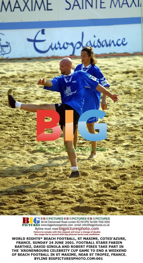 Celebrities Play Beach Football in France