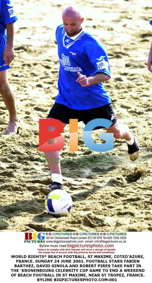 Celebs Play Beach Football in France