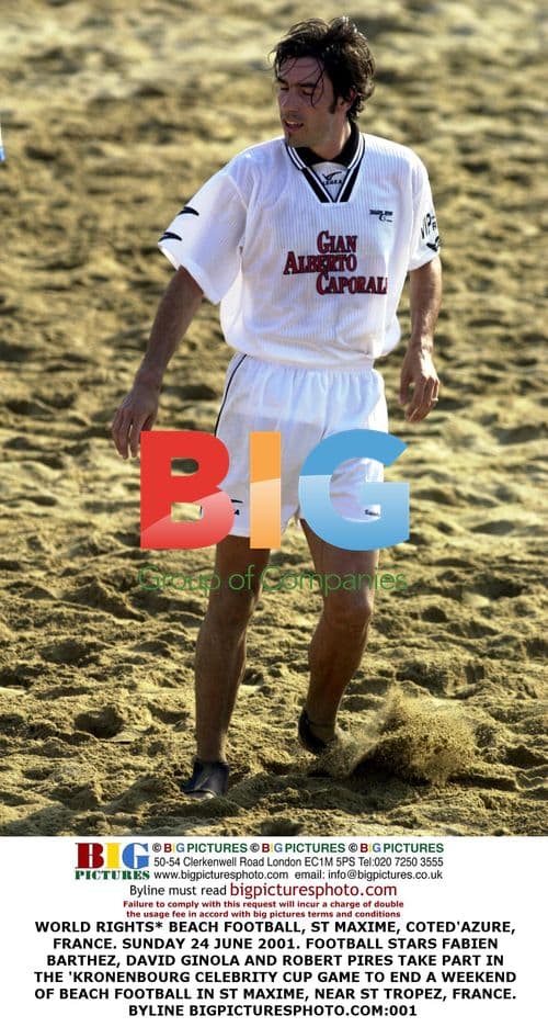 Fabien Barthez, David Ginola and Robert Pires at Celebrity Cup