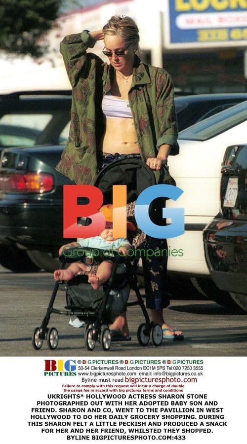 Sharon Stone Out with Adopted Son