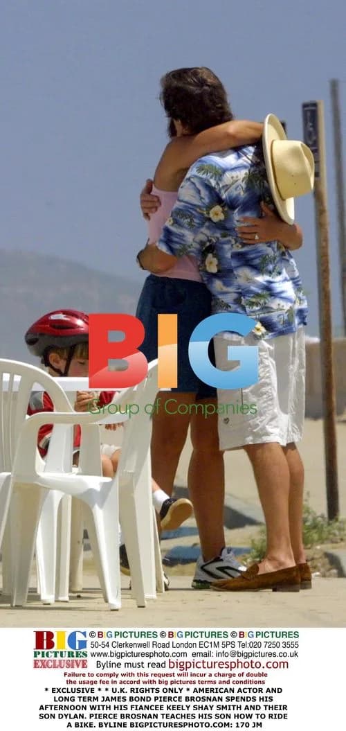 Pierce Brosnan Teaches Son Dylan to Ride Bike