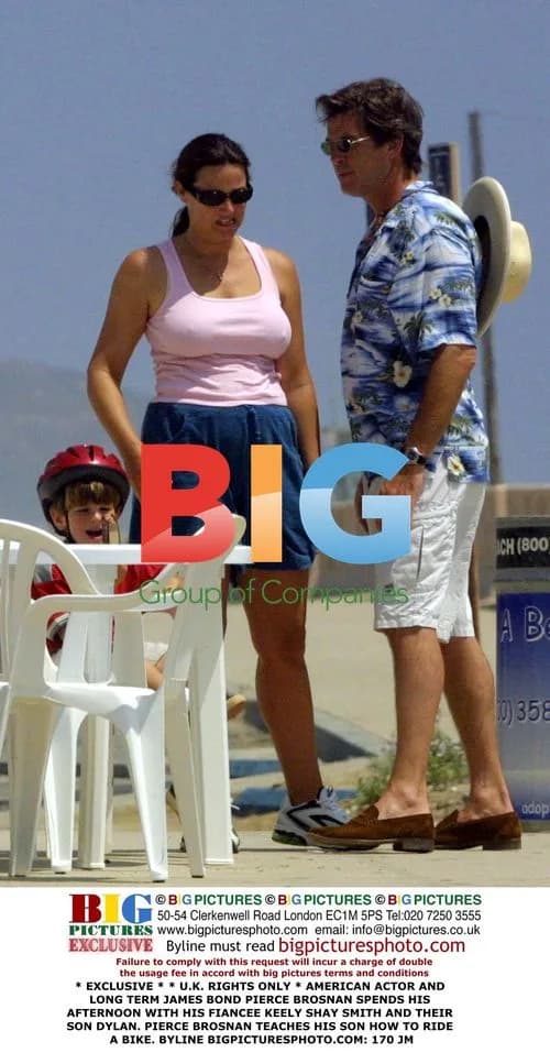 Pierce Brosnan Teaches Son Dylan to Ride Bike