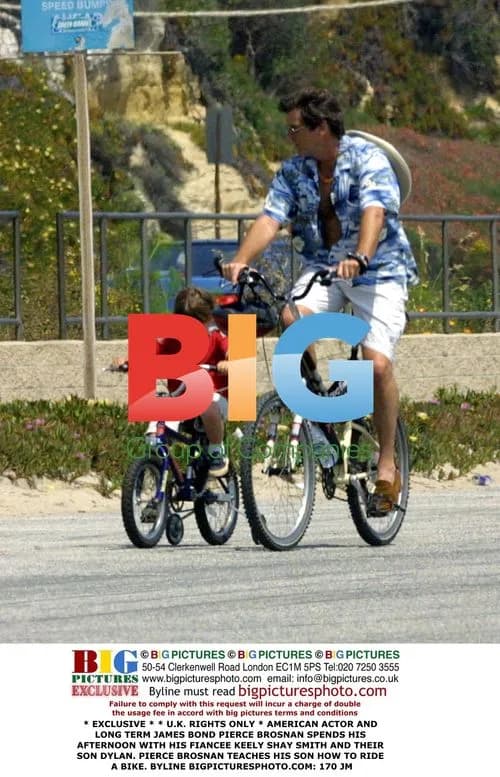 Pierce Brosnan Bikes with Son