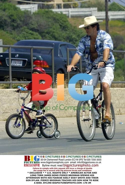 Pierce Brosnan spends afternoon with fiancee and son