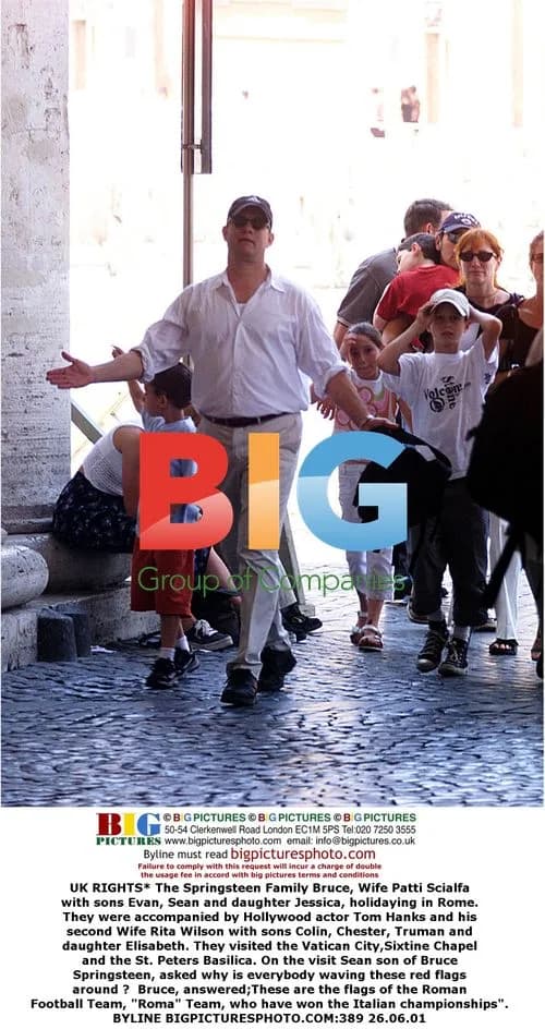 The Springsteen Family and Hanks Family Vacation in Rome