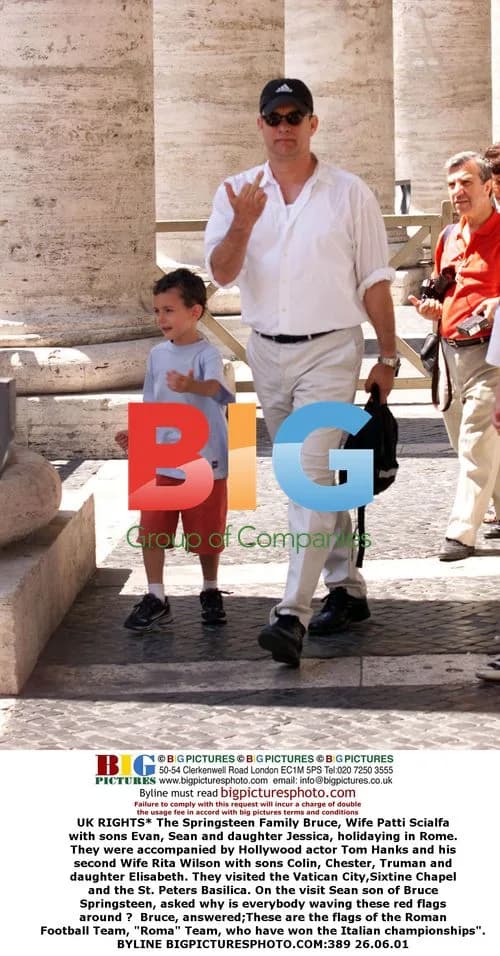 The Springsteen Family and Tom Hanks Family in Rome