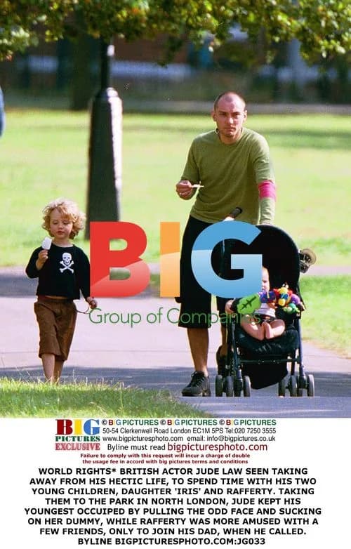 Jude Law Spends Time with His Kids in London Park